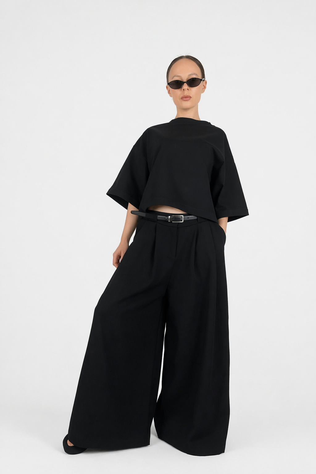 T-shirt Boxy Czarny