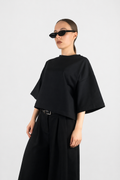 T-shirt Oversize Boxy Czarny
