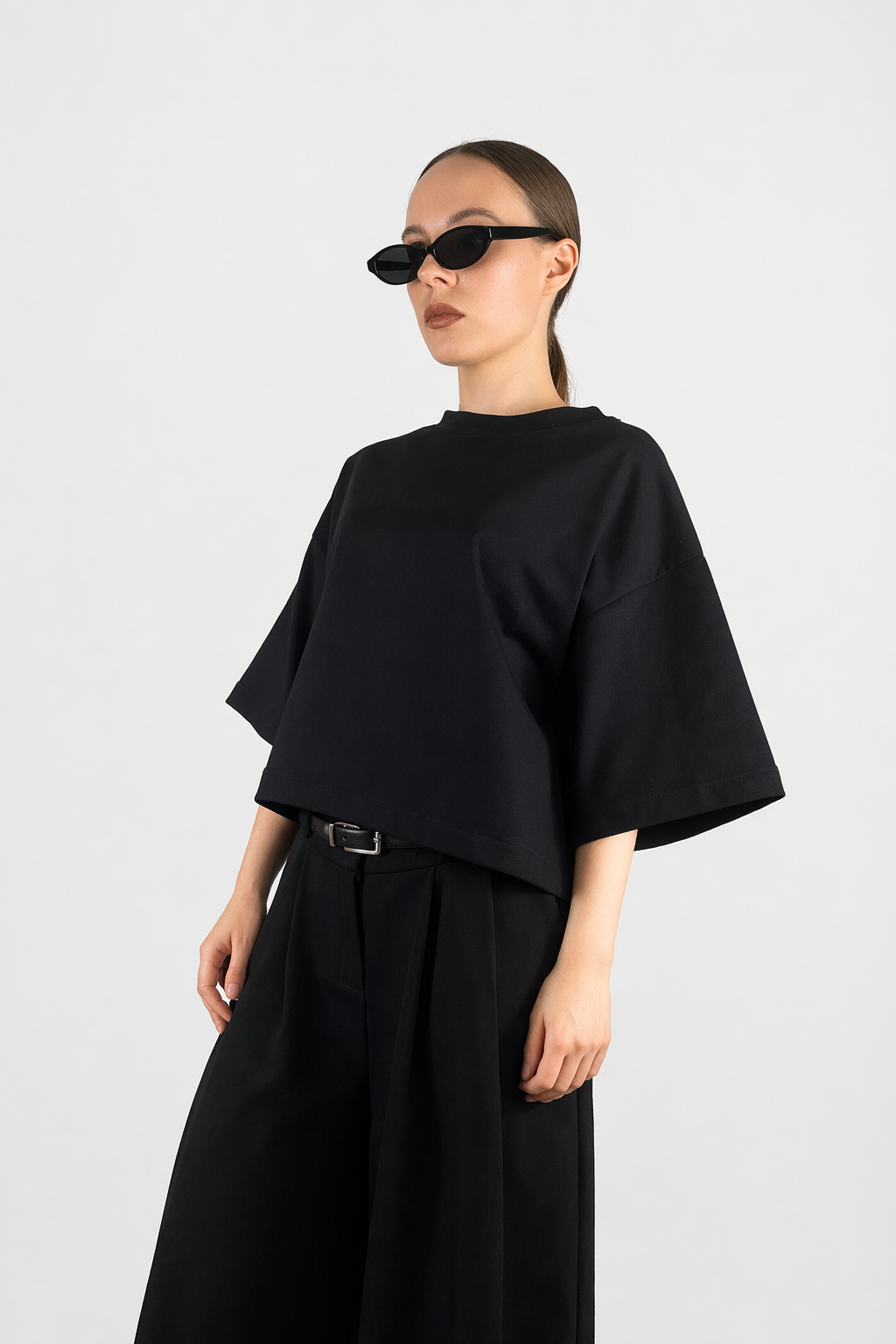 T-shirt Boxy Czarny